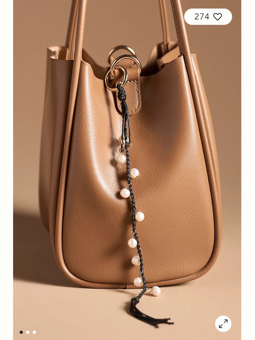 NWOT Anthropologie Boho Pearl Bag Charm
